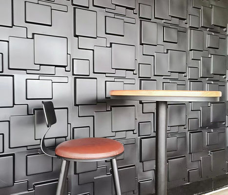 نسج Shap Matt White Easy-clean 3D PVC لوحة جدارية للديكور لتزيين جدران النادي الليلي